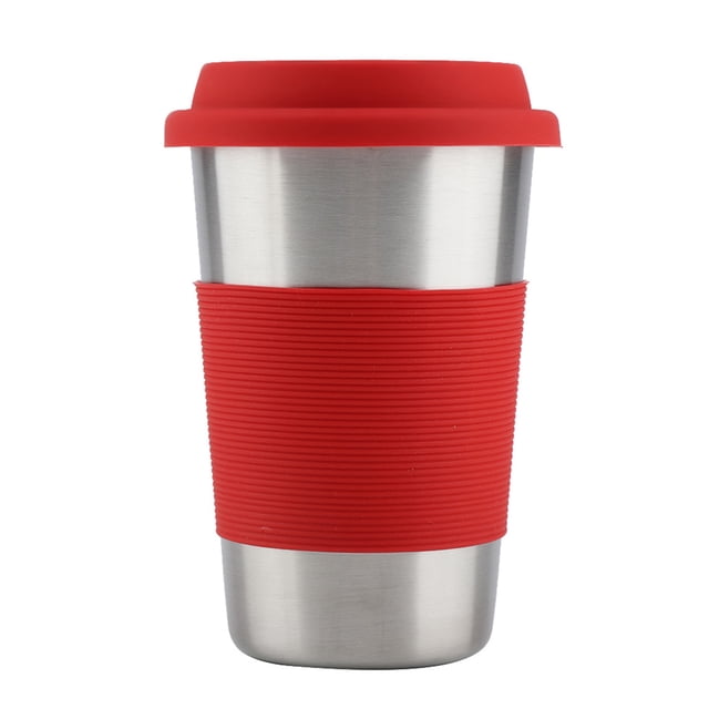 Taza de acero inoxidable, taza de acero inoxidable de 500 ml, taza para beber de acero inoxidable, probada profesionalmente