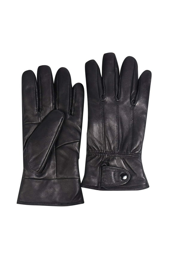 Mens Winter Black Leather Gloves for Driving Dress Real Sheepskin Leather Warm Lined Gloves Gloves Men Scrub Gloves Kitchen Small Rubber Gloves Small Rolled Gloves Warm Leather Work Gloves