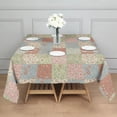 thumbnail image 3 of Pioneer Flower Floral Print Pattern Square Tablecloth, Waterproof Wipeable Spillproof Washable Table Cover for Home Kitchen Party and Daily Decor 60"x60", 3 of 6