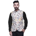 thumbnail image 1 of Atasi Abstract Printed Wedding Jackets For Men Nehru Jacket Waist Coat For Festive Season-XX-Large, 1 of 6
