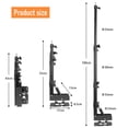 thumbnail image 4 of Light Metal Wall Mounting Light Stand Triangle Boom Arm for Photography Strobe Light Monolight Softbox Reflector Ring Light 180 Adjustable . Length 100cm/39in, 4 of 7