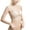 Beige, variant on Women's Low Back Bra Lace Glossy U Shape Backless Bra Comfortable Support Seamless Strapless Underwire