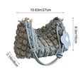 thumbnail image 3 of Bolso de mano para mujer, suave, plegable, para hombro, para llevar debajo del brazo, moderno, ligero, tipo tote, tipo bandolera., 3 of 8