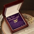 thumbnail image 3 of From Grandma To Granddaughter You are my Greatest Gift Interlocking Heart Pendant Necklace, 3 of 4