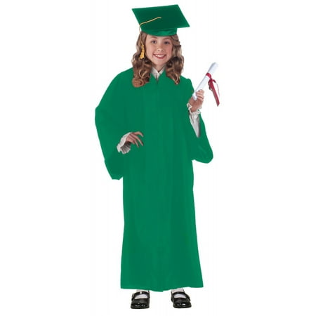 Graduation Robe Child Costume Green - One Size - Walmart.com