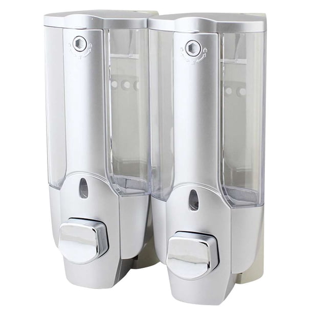 Dispensador de jabón líquido de doble cabeza individual, baño de pared, desinfectante de manos para hotel, ducha, champú, contenedor de jabón líquido sidaley JJ14814-06B