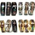 thumbnail image 3 of HOOUN Wholesale 30pcs Shell Stainless Steel Jewelry Ring Fashion-Blue, 3 of 9