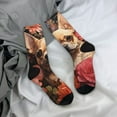 thumbnail image 5 of Logiee Vintage Red Flower Chihuahua Print Adult Socks for Men & Women,Calf Socks, Ankle Socks,Boots Socks,Breathable Casual Sock,Unisex Crew Socks, 5 of 6