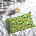 thumbnail image 5 of Yiaed Cute Green Frog Print Brushed Microfiber Envelope Pillowcases, Standard,Envelope Closure Pillow Cases(No pillow core)-16"x24", 5 of 6