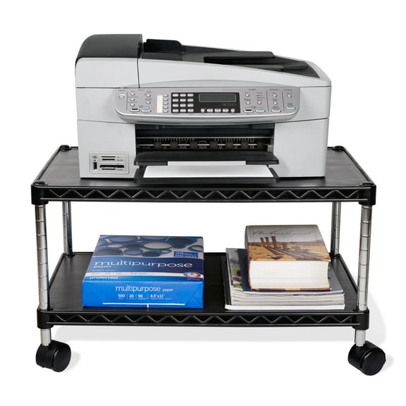 ZBRANDS // Printer Stand Cart Max, 24" x 14", 2 Tiers Heavy Duty (Max)