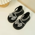 thumbnail image 2 of Otqutp Birthday Dance Shoes for Toddler Girls Summer Rhinestone Bowknot Soft Bottom Princess Shoes Trendy Shoes Sandals for 2 to 12 Years, 2 of 4