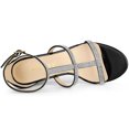 thumbnail image 4 of BLISSFUL STEP Women's Rhinestone Ankle Strap Stiletto High Heels Sandals, 4 of 7