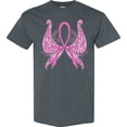 thumbnail image 3 of Inktastic Breast Cancer Awareness with Butterfly Ribbon Words T-Shirt, 3 of 5