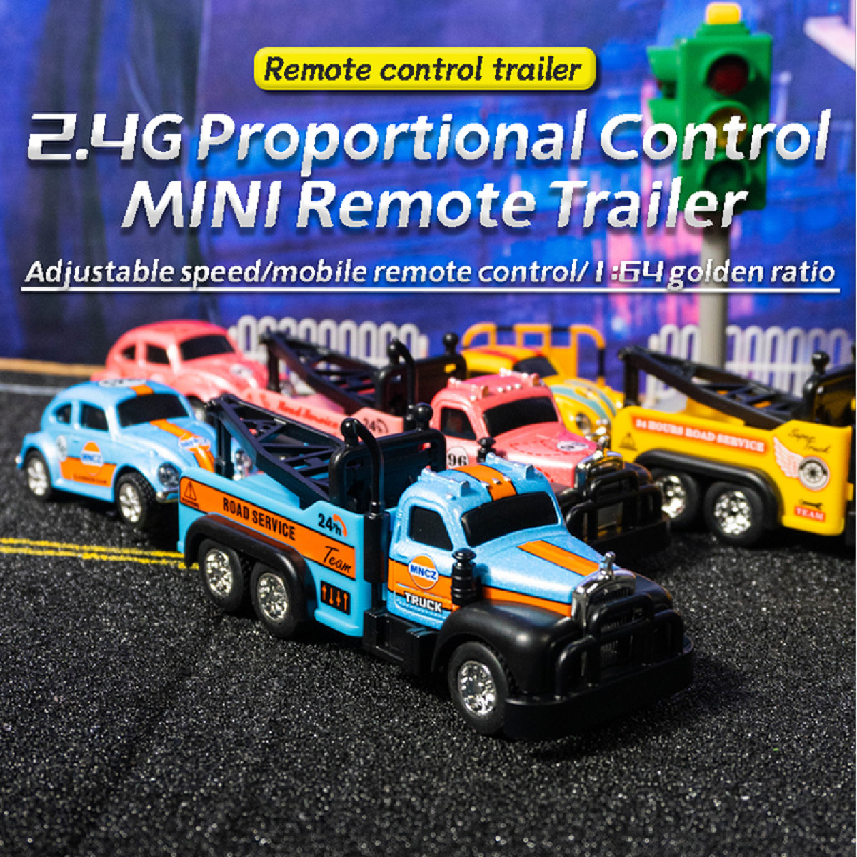 1:64 Scale Mini Alloy Truck RC Car with Lights  2.4Ghz Remote and App Control Toy Car Birthday Christmas Gifts for Kids-Red