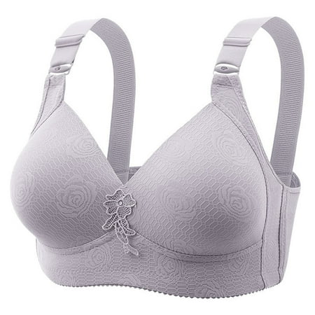 

Women Bras Wirefree Bras Bra Bra Underoutfit Vanity Underwire Bracieres Comfortable ， Cotton Bras for Women Grey E