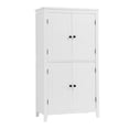 thumbnail image 6 of Tcbosik 43.3" Storage Cabinet with 4 Doors, Kitchen Cabinet with Door Shelves, Modern Pantry Cabinet, Bathroom Cabinet for Dining Room, Living Room, White, 6 of 9