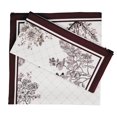 thumbnail image 1 of Vargottam Collection de Luxe Table à Dîner en Lin Décor Serviette en Coton Tissu Imprimé Serviettes Réutilisables Ensemble de 12, 20 X 20 - Floral Monochrome, 1 of 6