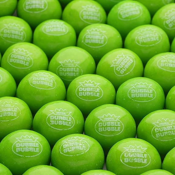 Gumballs for Gumball Machine - 1 Inch Large Gumballs - Green Apple Flavored Bubble Gum Green Gumballs - Kids Gum - Bulk Gum Balls 1.7 Lb