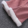 thumbnail image 5 of Tfken Pants For Girls Toddler Flare-Leg Casual Solid Color Elastic Waist Warm Fleece Trousers Red Size 2-3 Years, 5 of 6