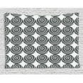 thumbnail image 1 of Geometric Tapestry, Modern Style Circle Motifs Intersecting with Hand-drawn Whirlpools, Wall Hanging for Bedroom Living Room Dorm Decor, 80W X 60L Inches, Charcoal Grey Coconut, by Ambesonne, 1 of 2