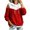 Red, variant on FAIWAD Women's Cold Shoulder Hoodie Color Block Long Sleeve Drawstring Pullover Sweatshirt Cutout Shoulder Casual Top