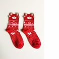 thumbnail image 3 of Christmas Socks Festive Unisex Holiday Mid Calf Socks Santa Reindeer Snowflake Cute Cartoon Design Winter Comfortable Men Crew Socks for Women Red, 3 of 9