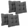 thumbnail image 2 of 19-inch Squared Microsuede Tufted Dining Chair Cushion (Set of Four) - Grey, 2 of 2