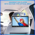 Pumpkin 10.1” Dual Headrest DVD Players for Car with Headphones, 2 Mount Brackets HDMI Input