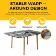 thumbnail image 4 of Black White Animals Table Cloths for 3 Foot Rectangle Tables, Cow Rooster Trees Vintage Art Patio Waterproof Elastic Fitted Tablecloths, Washable Rectangular Table Cover for Camping, 4 of 8