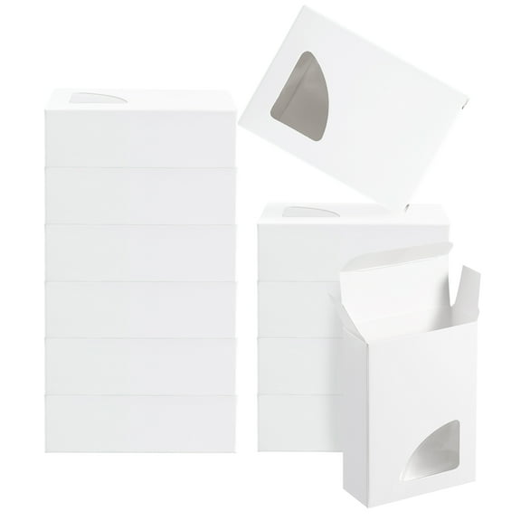 Uxcell 3.8x2.8x1.2" Paper Soap Box with Window, 20 Pack Soap Boxes Triangle Presents Packaging Boxes, White