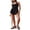 Black, variant on Xsylife Women Tennis Cami Playsuits Athletic Solid Color Sleeveless Cross Backless Workout Rompers Summer Yoga Jumpsuits Gym Clothes