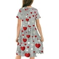 thumbnail image 5 of Hrsba Casual Dress for Girls,Toddler Kids Girls Print Short Sleeve Stretchy Dress A Line Dress,Kids Summer Dress,Multicolor ,130, 5 of 5