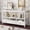 White 57.9", variant on BoldGear 58" Console Table, Long Entryway Table with 3 Drawers & 2 Storage Shelves, Vintage Sofa Table Behind Couch, TV Stands for Living Room, Entryway, Hallway, Foyer, Office, White