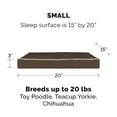 thumbnail image 6 of FurHaven Pet Dog Bed | Deluxe Memory Foam Polycanvas Indoor/Outdoor Mattress Pet Bed for Dogs & Cats, Solid Espresso, Small, 6 of 7