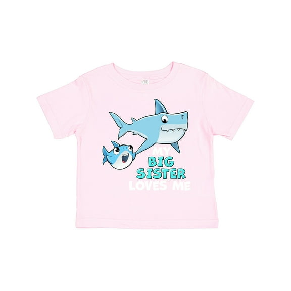 Inktastic My Big Sister Loves Me with Cute Sharks Boys or Girls Toddler T-Shirt