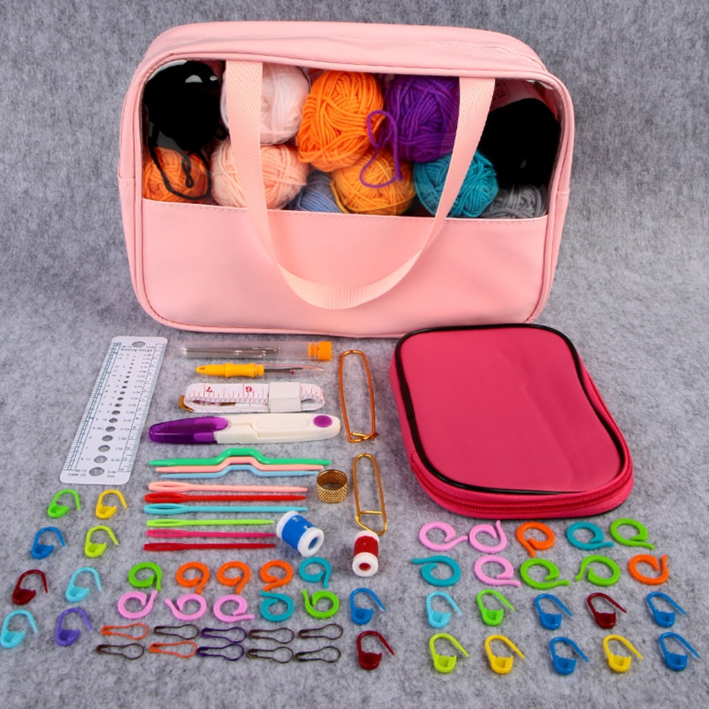Crochet Hooks Set, Crochet Kits for Beginners Adults, Ergonomic Crochet Starter Accessories Kits, Crochet Kits for
