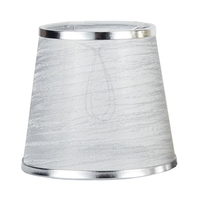 Decodeary Lamp Shade Decorative Cloth Lampshade for Bedside Parties Silver 15 x 11 x 14cm 1Set