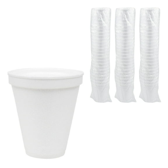 153Pc Foam 8oz 236mL Disposable Coffee Cups Hot Cold Drinking Beverage Insulated