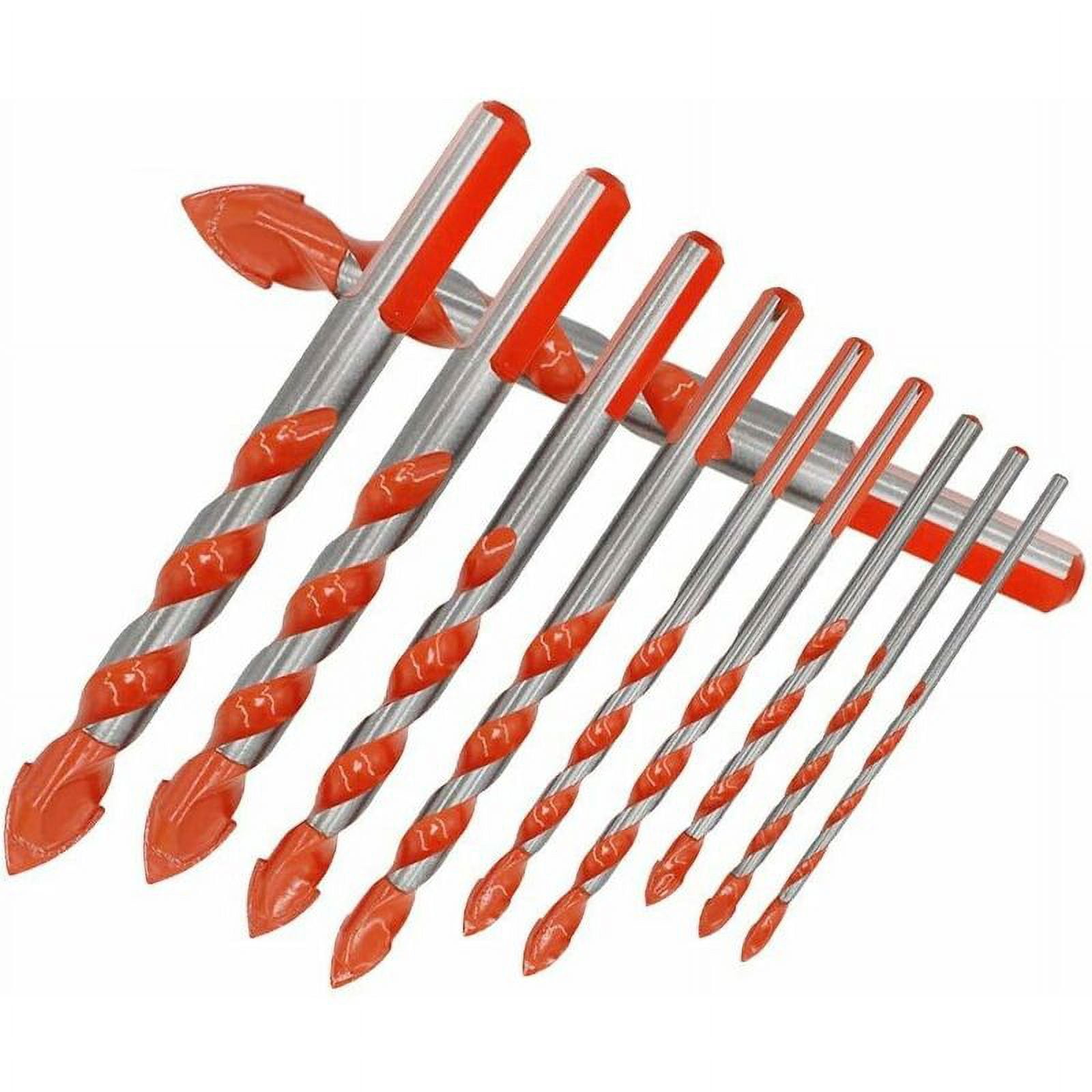 10pcs Multifunctional Handle Tungsten Carbide Drill Bit Ultimate Punching Drill Bits Metal Drill Bit Sets for Concrete Brick Glass Arcenciel