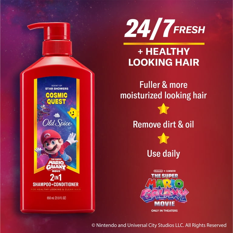Old Spice 2-in-1 Mens Shampoo and Conditioner, Cosmic Quest, Old