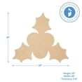 thumbnail image 5 of Holly Cutout 18-inch x 18-inch, Pack of 50 Wooden Door Hangers Unfinished for Holiday Dinner Table Decor and Craft, by Woodpeckers, 5 of 7