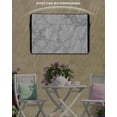 thumbnail image 6 of Outdoor TV Cover 70 to 75 Inch Weatherproof, White Grey Marble Waterproof TV Screen Protector for Outside Decor with Zipper and Pocket 68"L x 42"H , Modern Abstract Art, 6 of 7