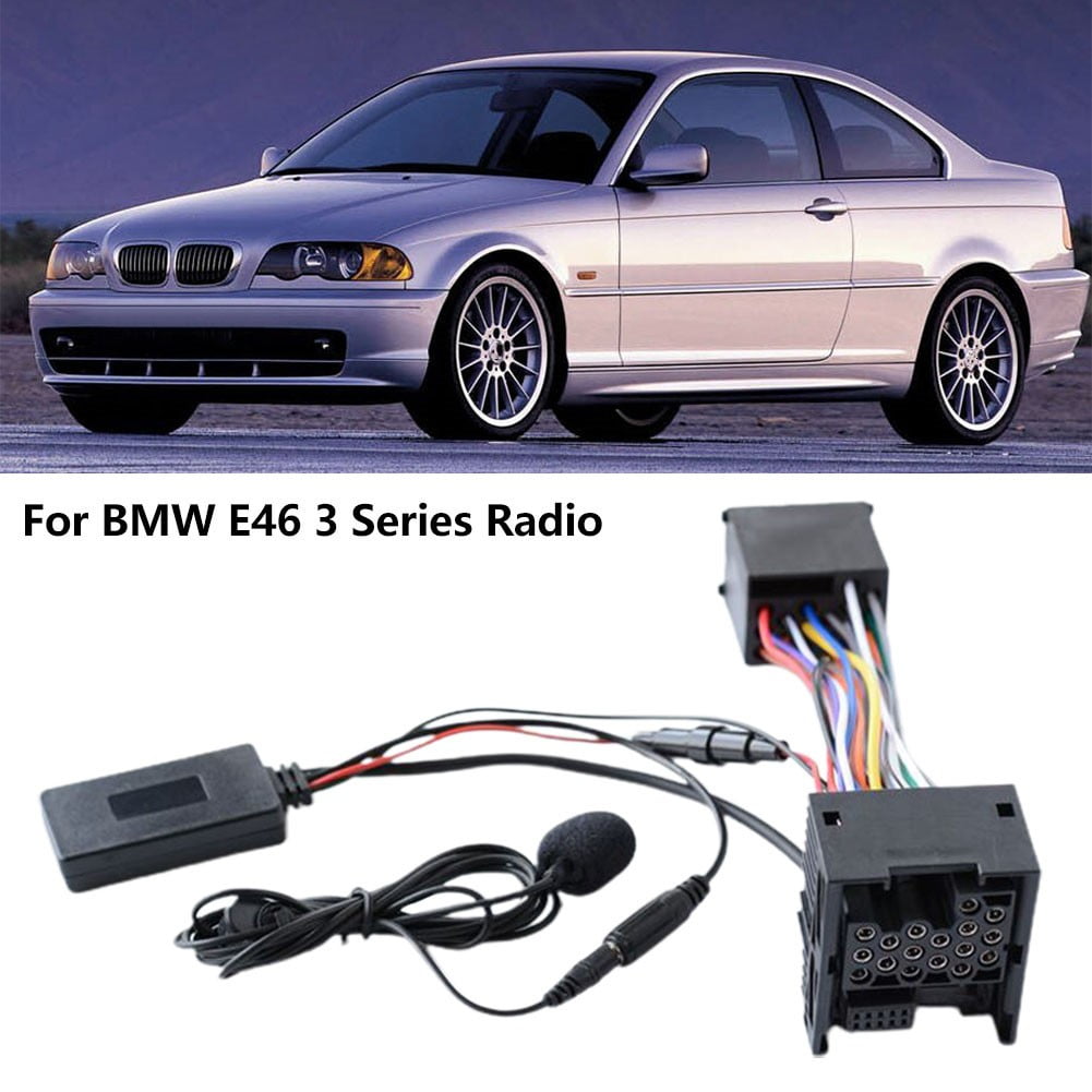 For BMW E46 3 Series Radio Bluetooth 10 Pin Lossless AUX IN Audio Cable  Adapter 