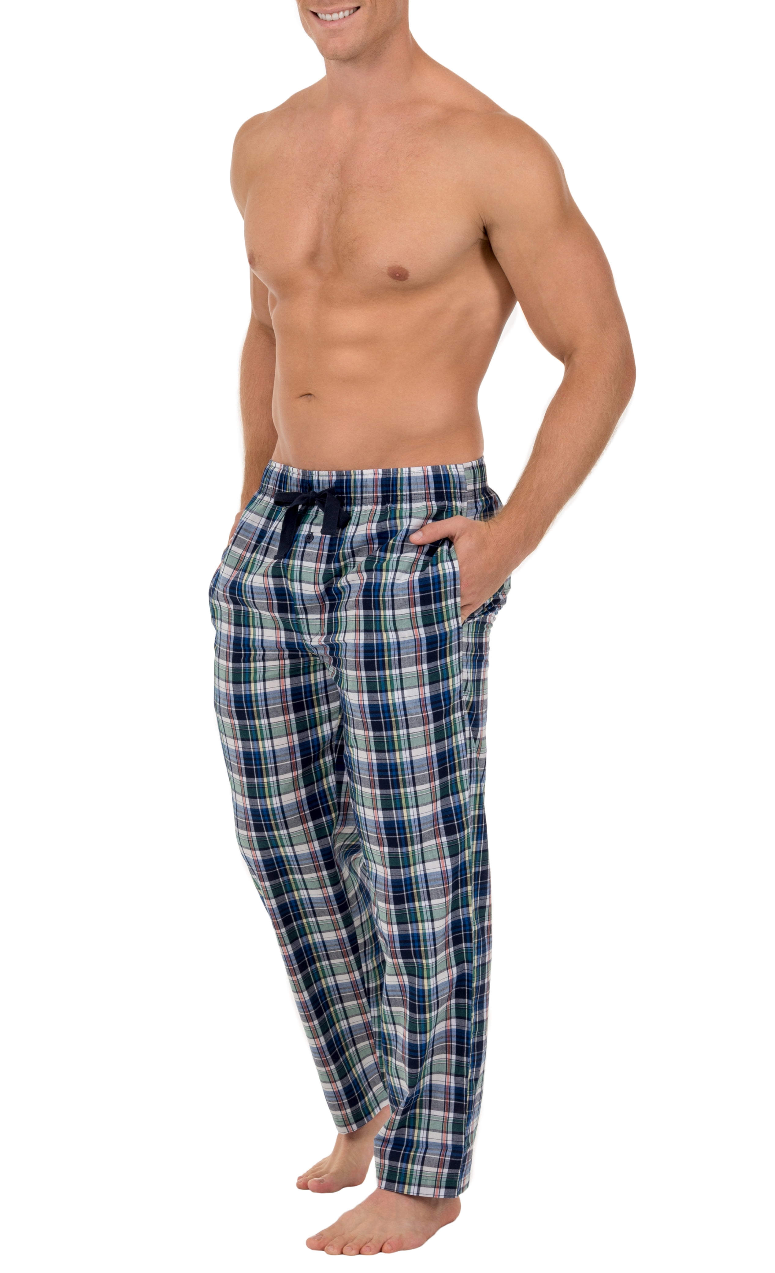 Buy Fruit of the Loom Men's and Big Men's Microsanded Woven Plaid ...