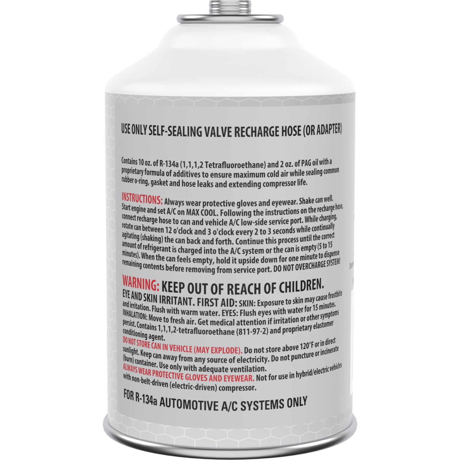 Super Tech R-134a A/C Refrigerant Refill with Stop Leak, 12oz