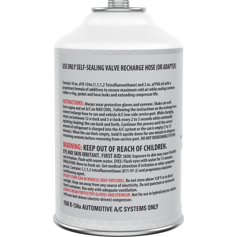 Super Tech R-134a A/C Refrigerant Refill with Stop Leak, 12oz