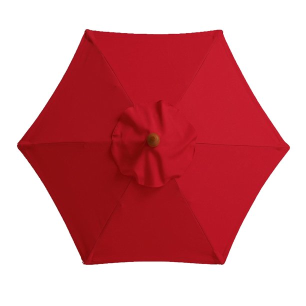 Toldo Hexagonal de playa impermeable de 2 m, sombrilla de protección UV para jardín al aire libre, cubierta de sombrilla sin soporte para sombrilla (rojo)