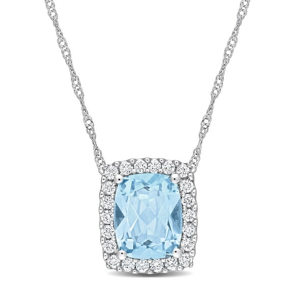 Everly Women's Topaz 14k White Gold Necklace