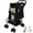 A Black, variant on Wohh Double Decker Pet Stroller for Small & Medium Dogs Cats, Foldable Carbon Steel Frame, 3-in-1 Convertible Carrier & Tote, Fixed Safety Leash, Multi-Pet Travel Stroller for Outdoor,Coffee