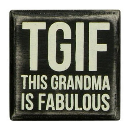 UPC 883504188951 product image for Primitives by Kathy Box Sign, 3 by 3-Inch, TGIF Grandma | upcitemdb.com